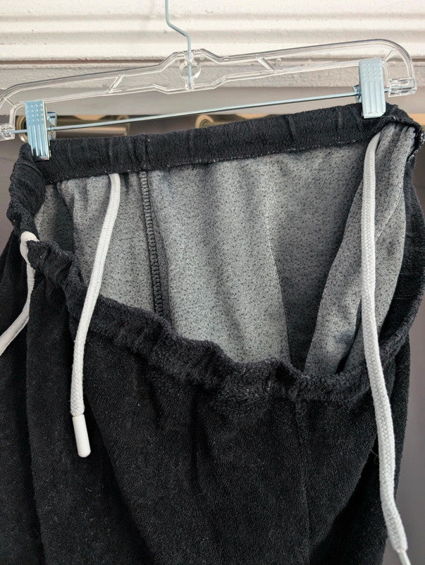Peanuts Black Snoopy Towelling Towel Gym Running Shorts Size L