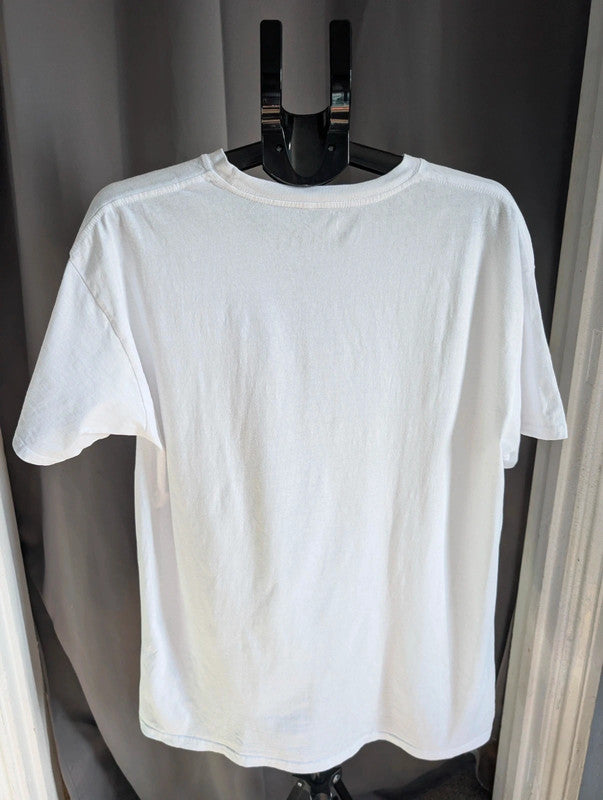 Official Nirvana Band T Shirt White Sliver Graphic Print Grunge Top XL Extra Large
