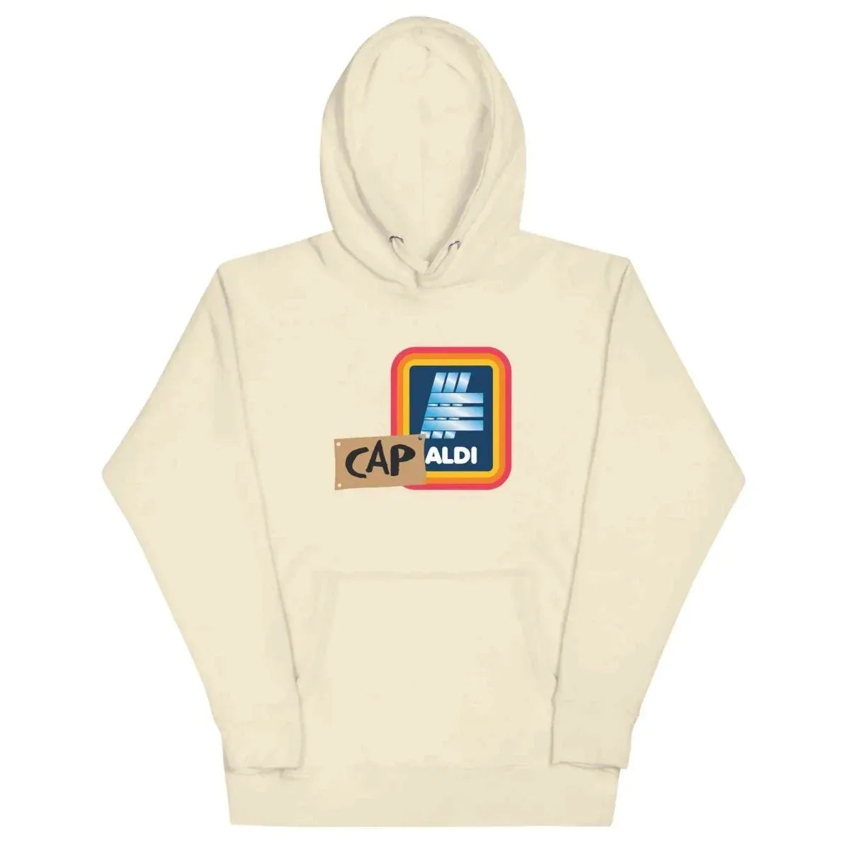 Lewis Capaldi Merchandise: Unisex Capaldi On A Aldi Graphic Hoodie - Soft Cotton Blend alcyone213k