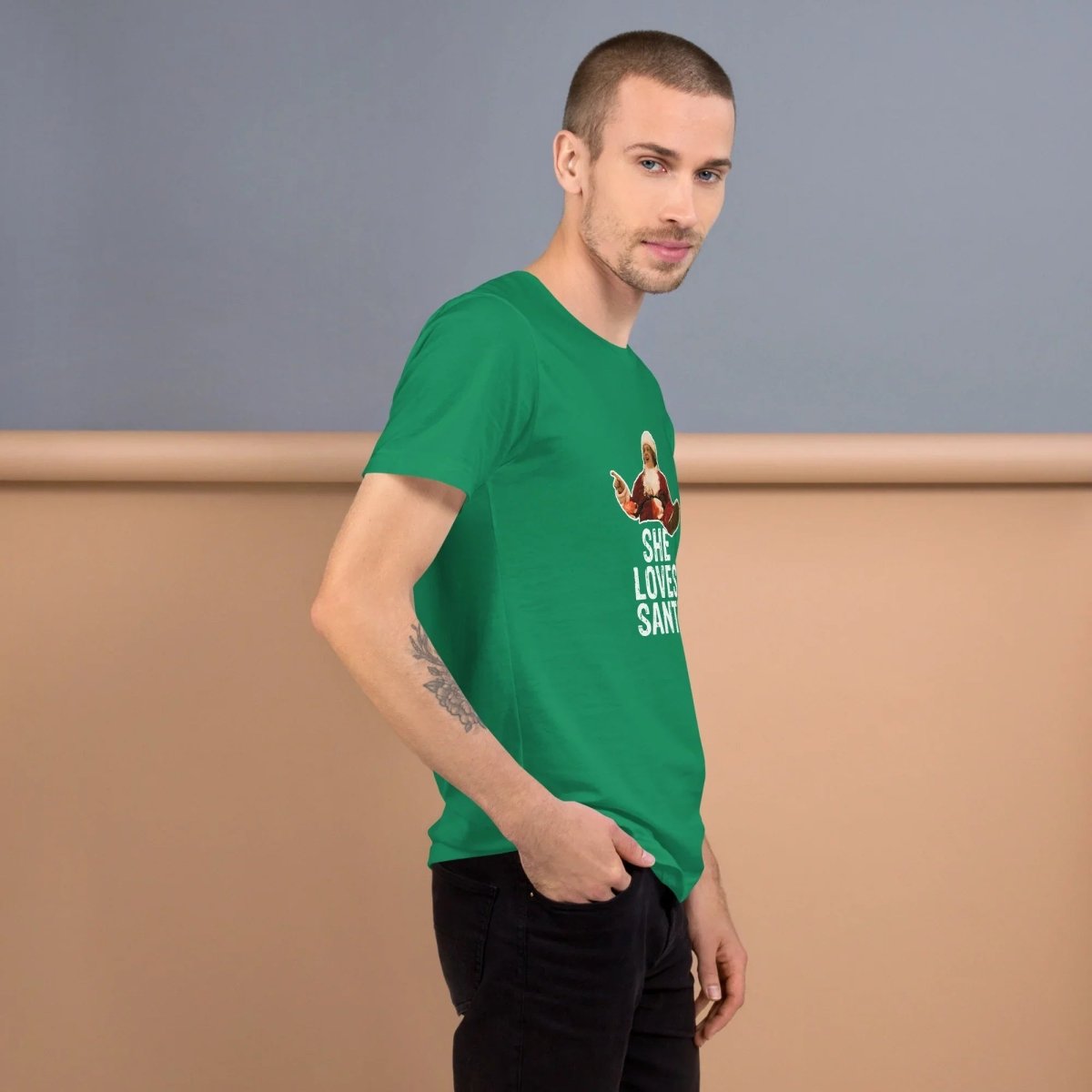 Lewis Capaldi Christmas T-Shirt | Unisex "She Loves Santa" Eco-Friendly Tee Alcyone213k