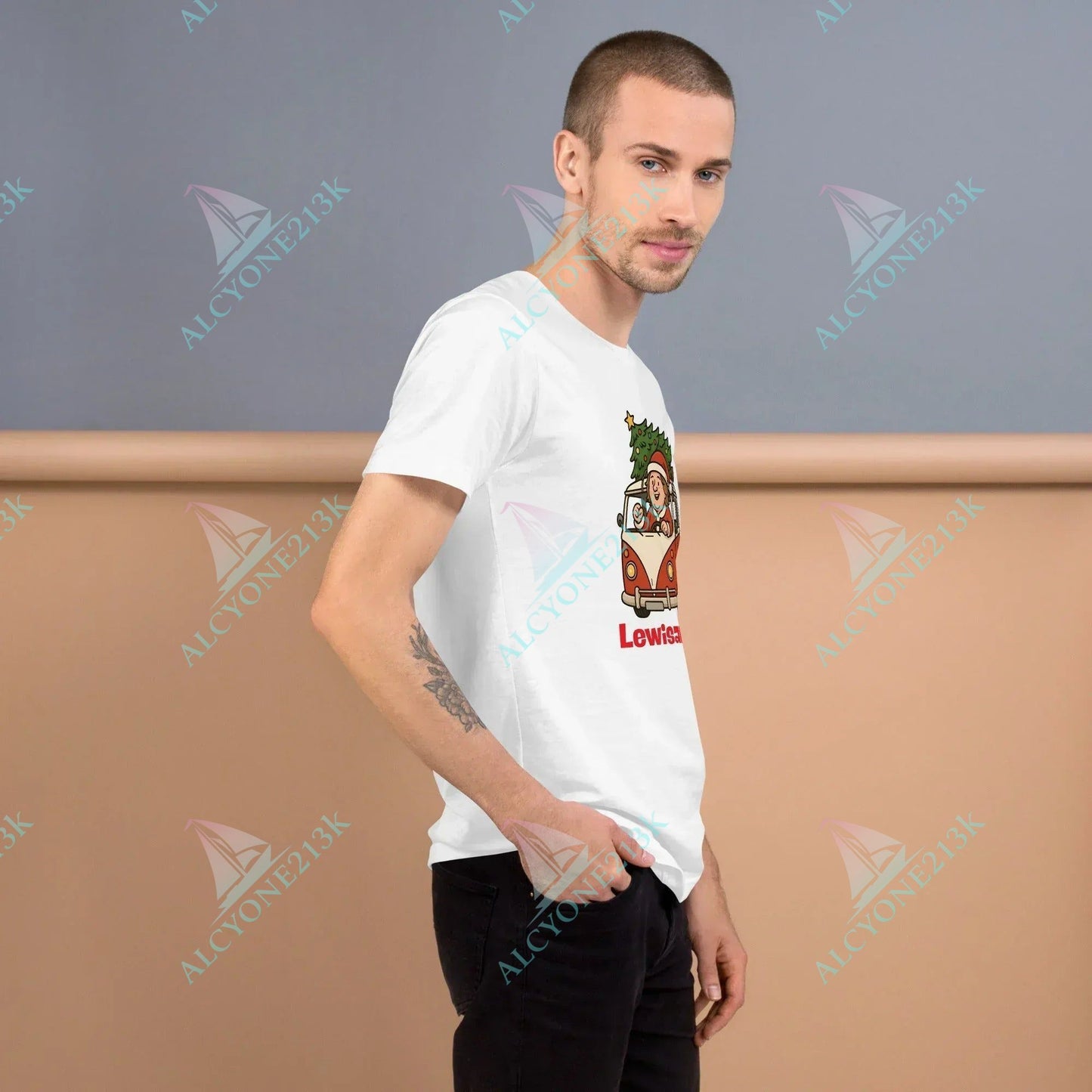 T-shirt Alcyone213k Lewis Capaldi Christmas T-Shirt | Unisex Black Sustainable Tee