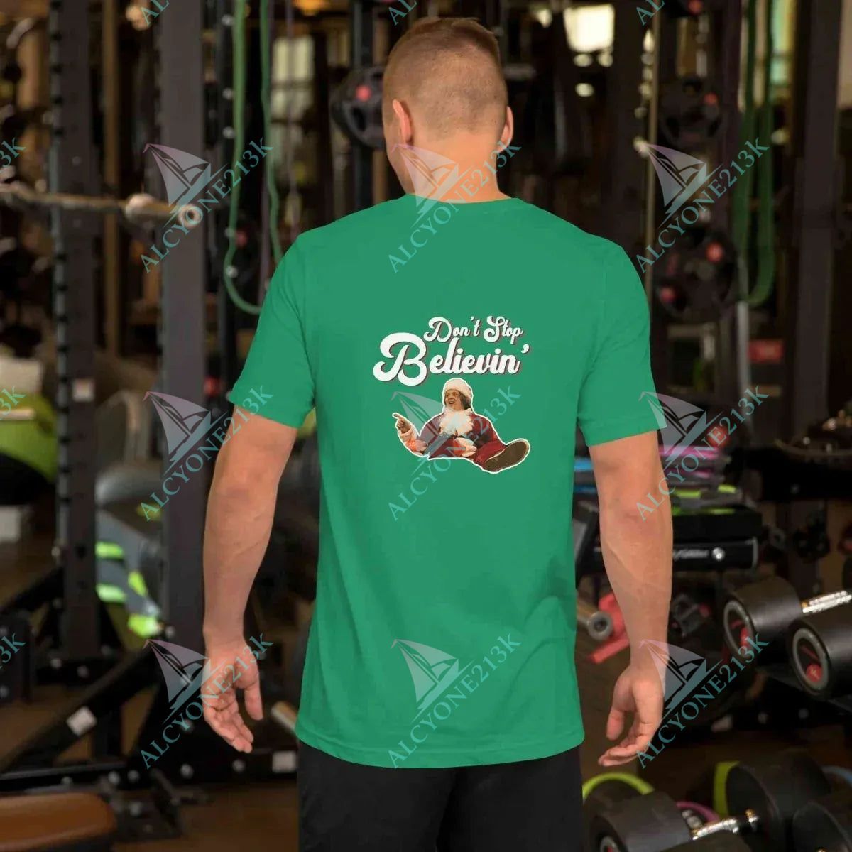 T-shirt Alcyone213k Lewis Capaldi Fan Merchandise: Unisex Eco-Friendly "Don't Stop Believin'" Christmas T-Shirt