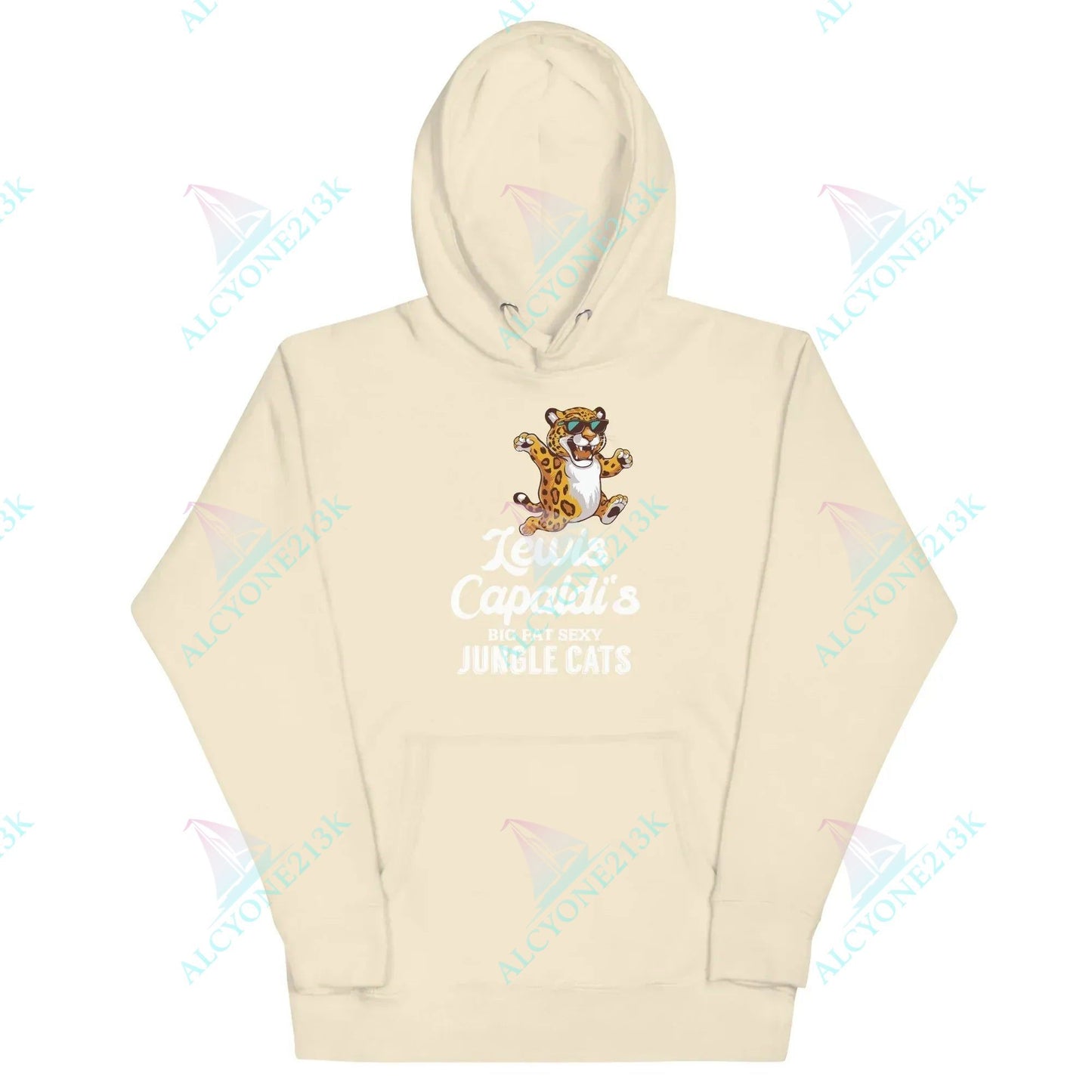 Alcyone213k Lewis Capaldi Big Fat Sexy Jungle Cats Unisex Hoodie Bone