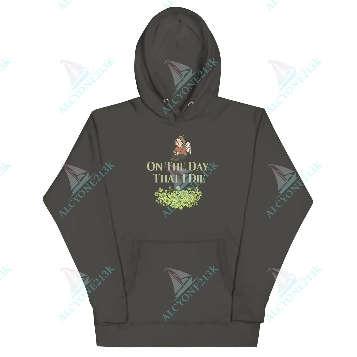 Alcyone213k Lewis Capaldi "On The Day That I Die" Cotton Hoodie - Alcyone213k Unisex - Lyrics Vintage Black