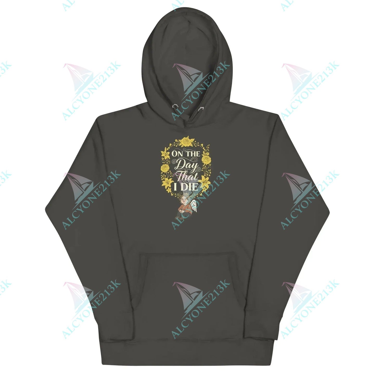 Alcyone213k Lewis Capaldi Hoodie | Unisex "On The Day That I Die" Lyric Print Vintage Black