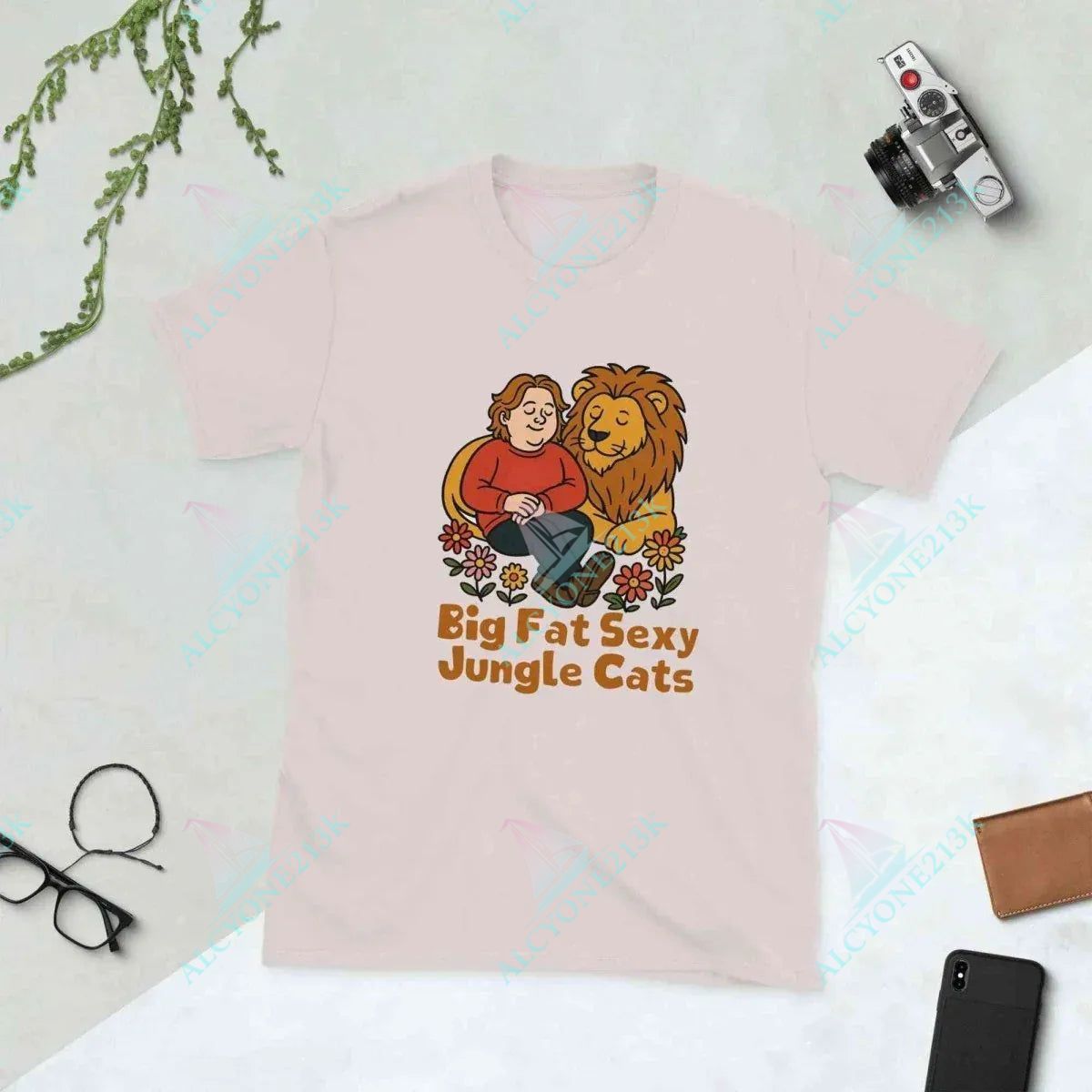 T-shirt Alcyone213k Lewis Capaldi Jungle Cats T-Shirt | Unisex Cotton Tee Ice Grey