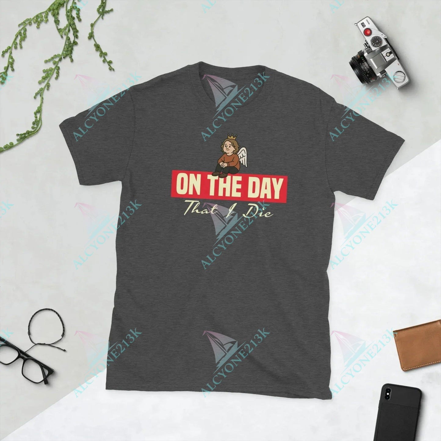 T-shirt Alcyone213k Lewis Capaldi "On The Day" Lyrics T-Shirt - Unisex Cotton Tee Dark Heather Grey