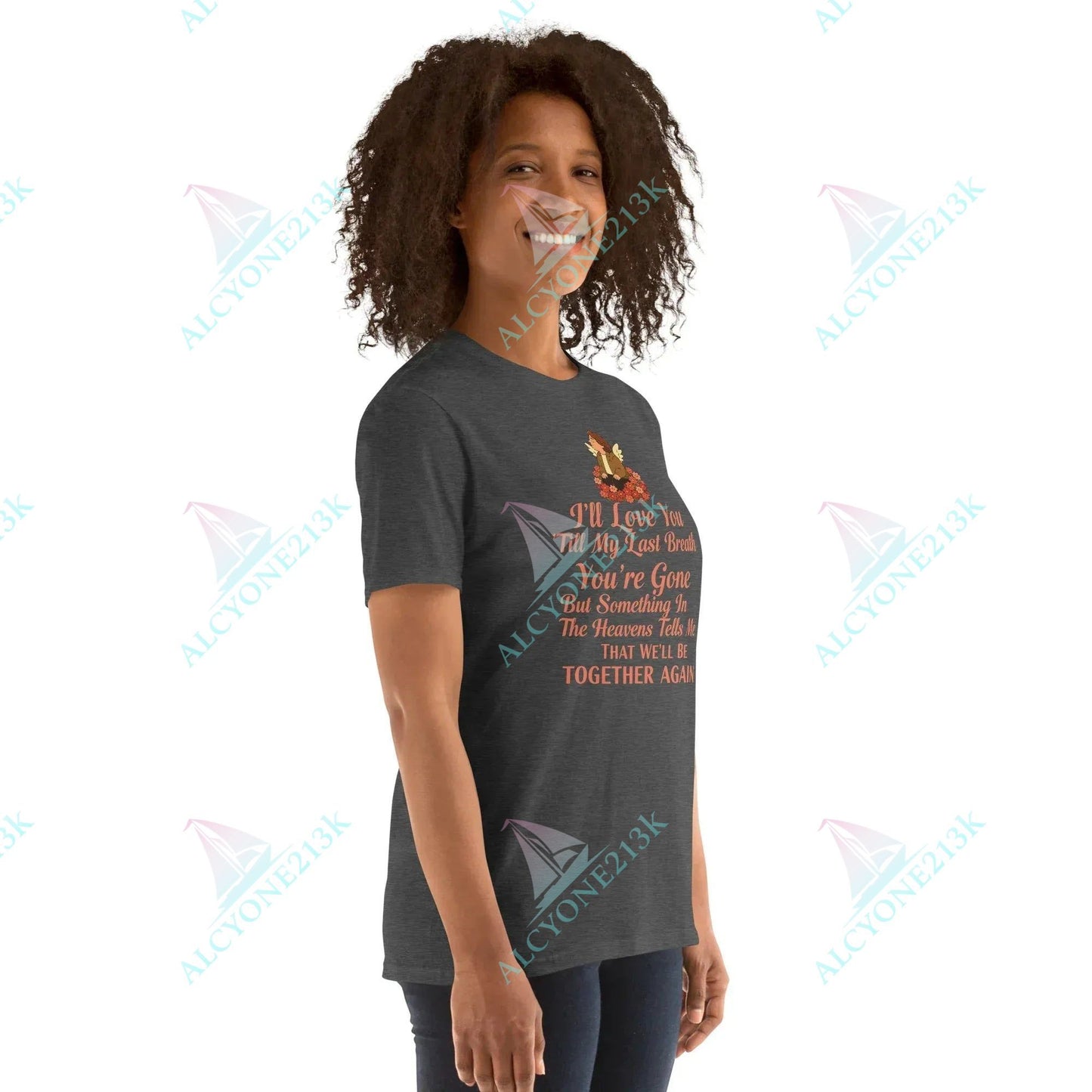 T-shirt Alcyone213k Lewis Capaldi "Something In The Heavens" Lyric T-Shirt – Unisex Short-Sleeve Tee