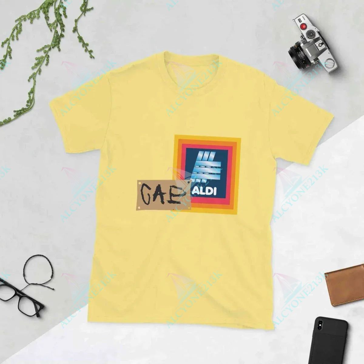 T-shirt Alcyone213k Lewis Capaldi "Capaldi On A Aldi" Cotton T-Shirt | Unisex Cornsilk