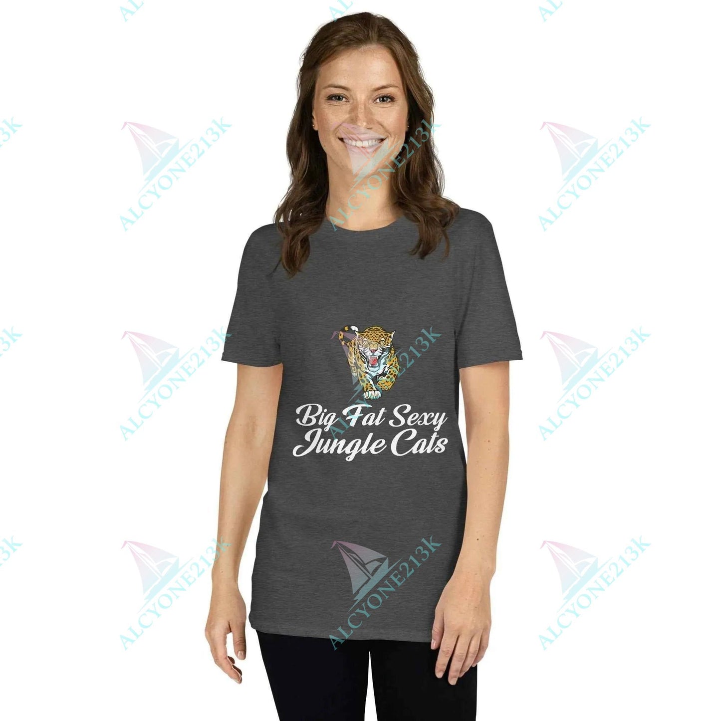 T-shirt Alcyone213k Lewis Capaldi T-Shirt - Big Fat Sexy Jungle Cats Unisex Style Dark Heather Grey