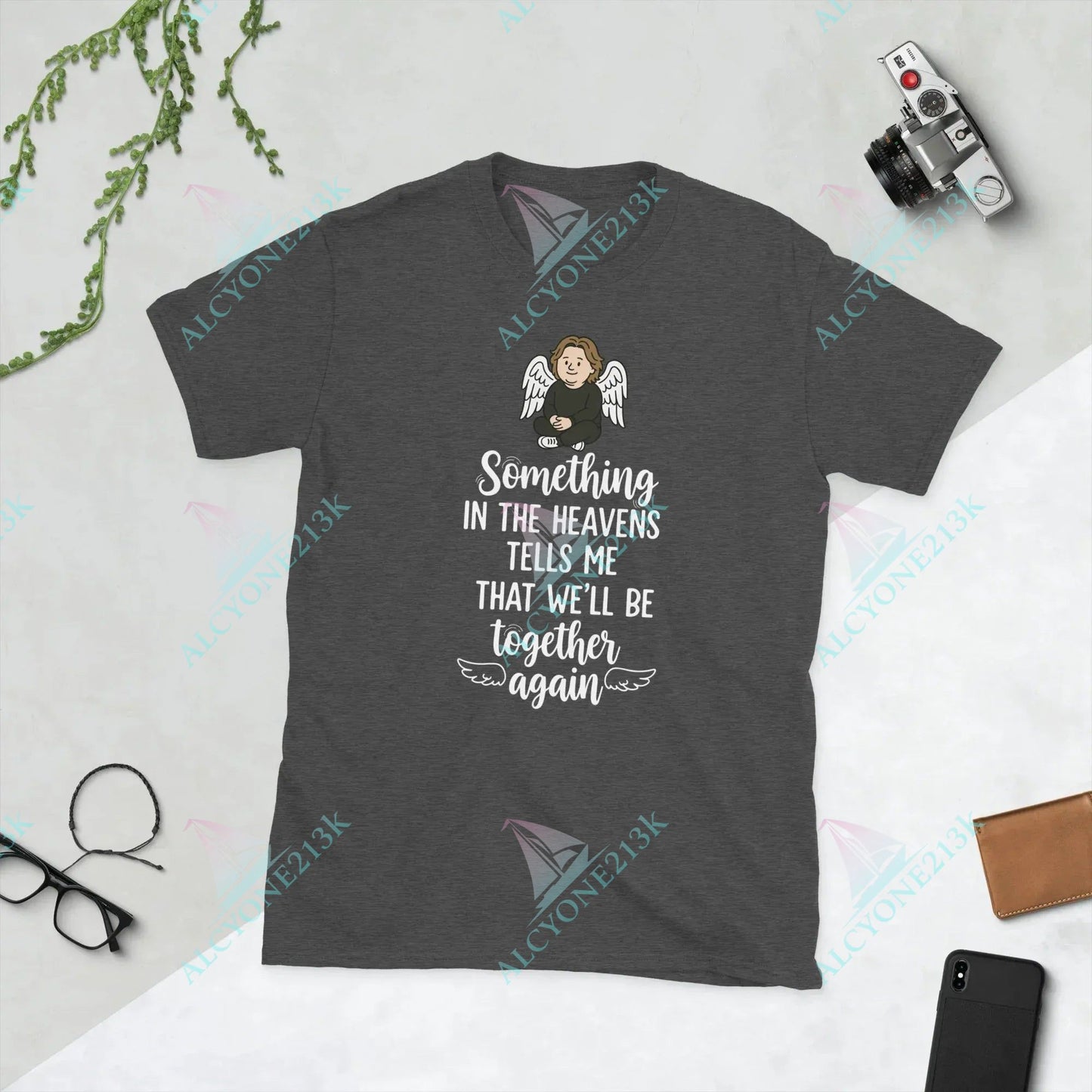 T-shirt Alcyone213k Lewis Capaldi T-Shirt | Something In The Heavens Lyrics Unisex Tee Dark Heather Grey