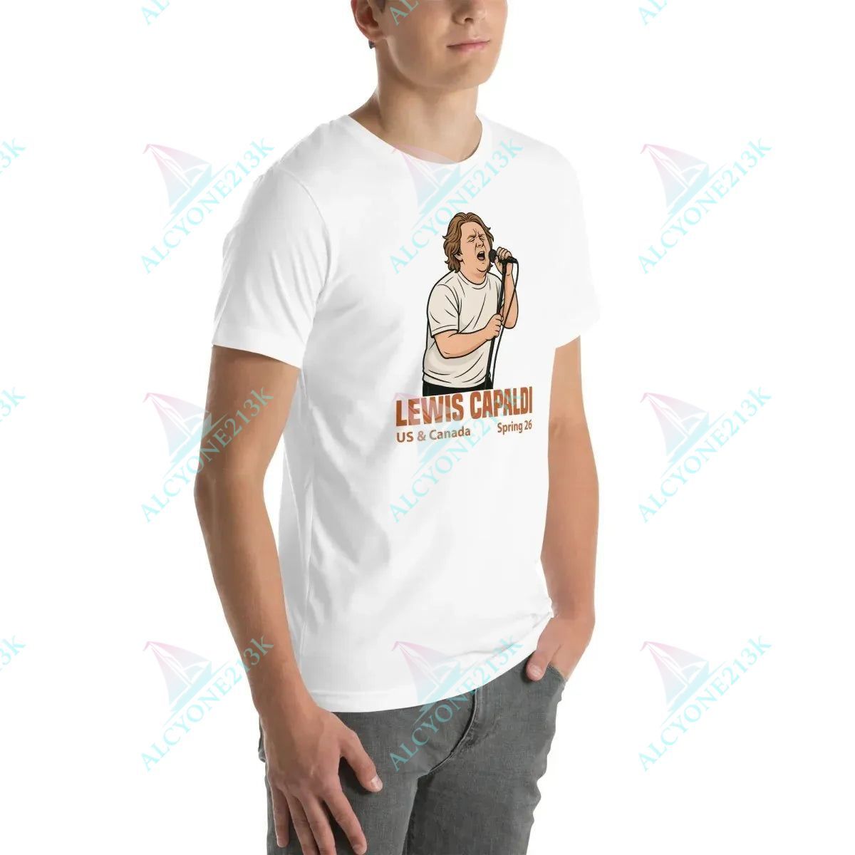 T-shirt Alcyone213k Lewis Capaldi Tour 2026 T-Shirt | Unisex Cotton Fan Tee