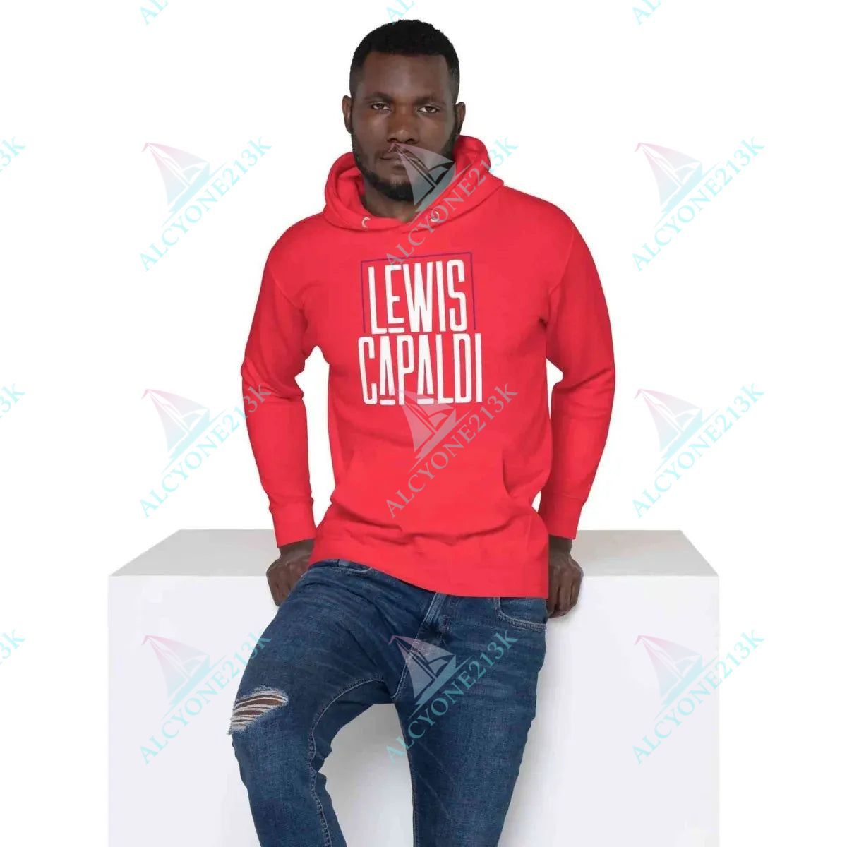 Alcyone213k Lewis Capaldi Unisex Hoodie | Stylish Fan Apparel with Plush Comfort & Vibrant Branding Team Red