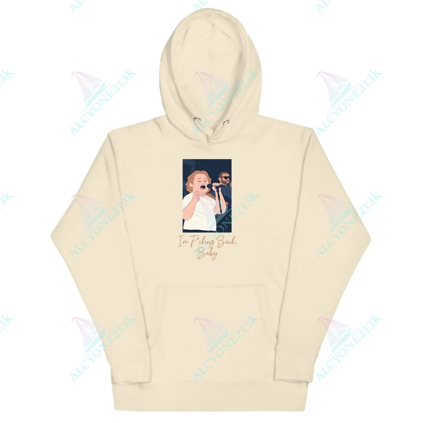 Alcyone213k Lewis Capaldi "I'm Back" Unisex Hoodie | Cotton Polyester Blend Bone