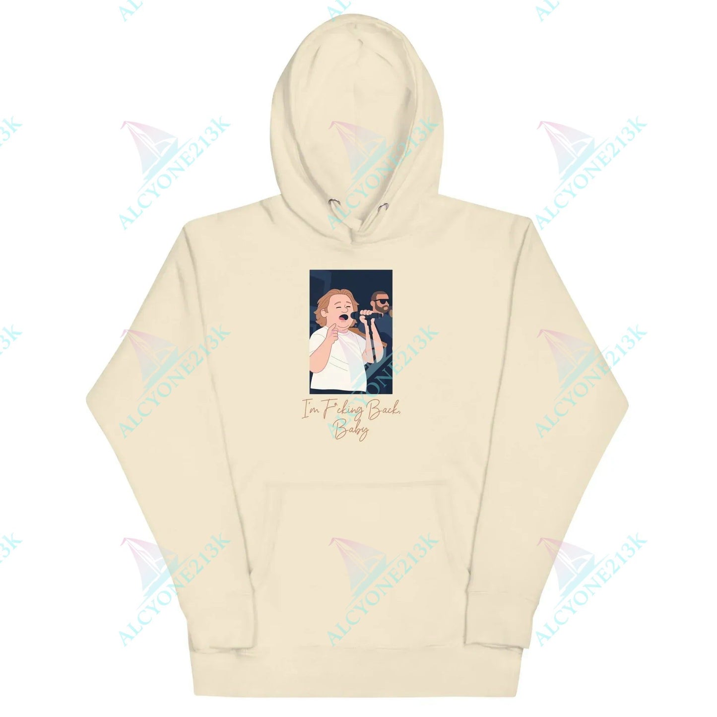 Alcyone213k Lewis Capaldi "I'm Back" Unisex Hoodie | Cotton Polyester Blend Bone