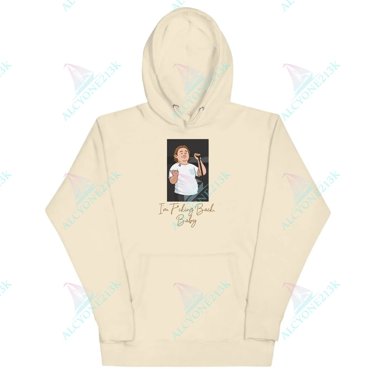 Alcyone213k Lewis Capaldi "I'm Back" Unisex Hoodie | Cotton-Polyester Blend Concert Apparel Bone