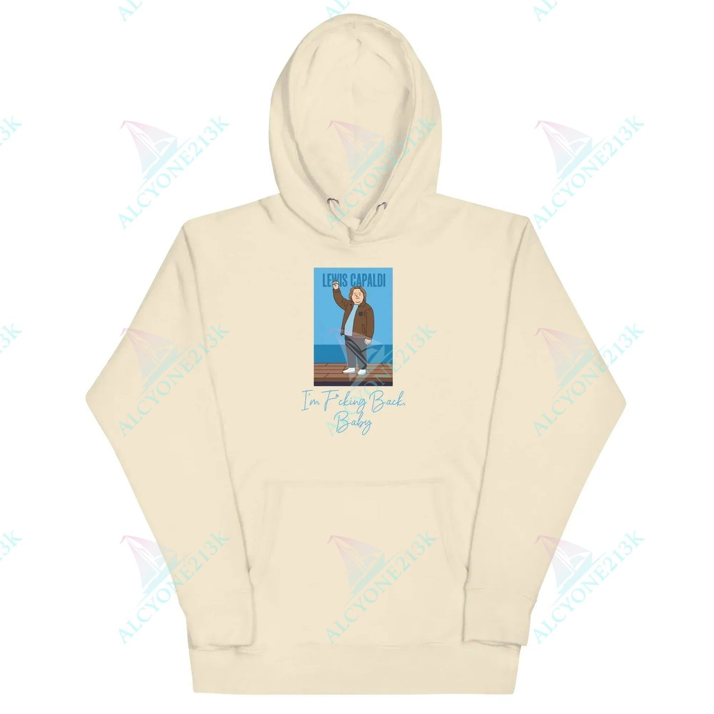 Alcyone213k Lewis Capaldi "I'm Back" Unisex Graphic Hoodie | Music Fan Apparel Bone