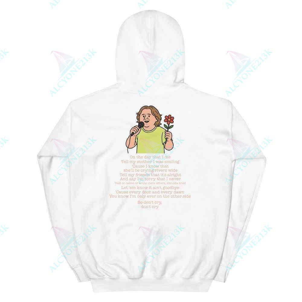 Alcyone213k Lewis Capaldi On The Day That I Die Unisex Hoodie - Soft Cotton Blend with Lyrics, Perfect Lewis Capaldi Hoodie for Fans