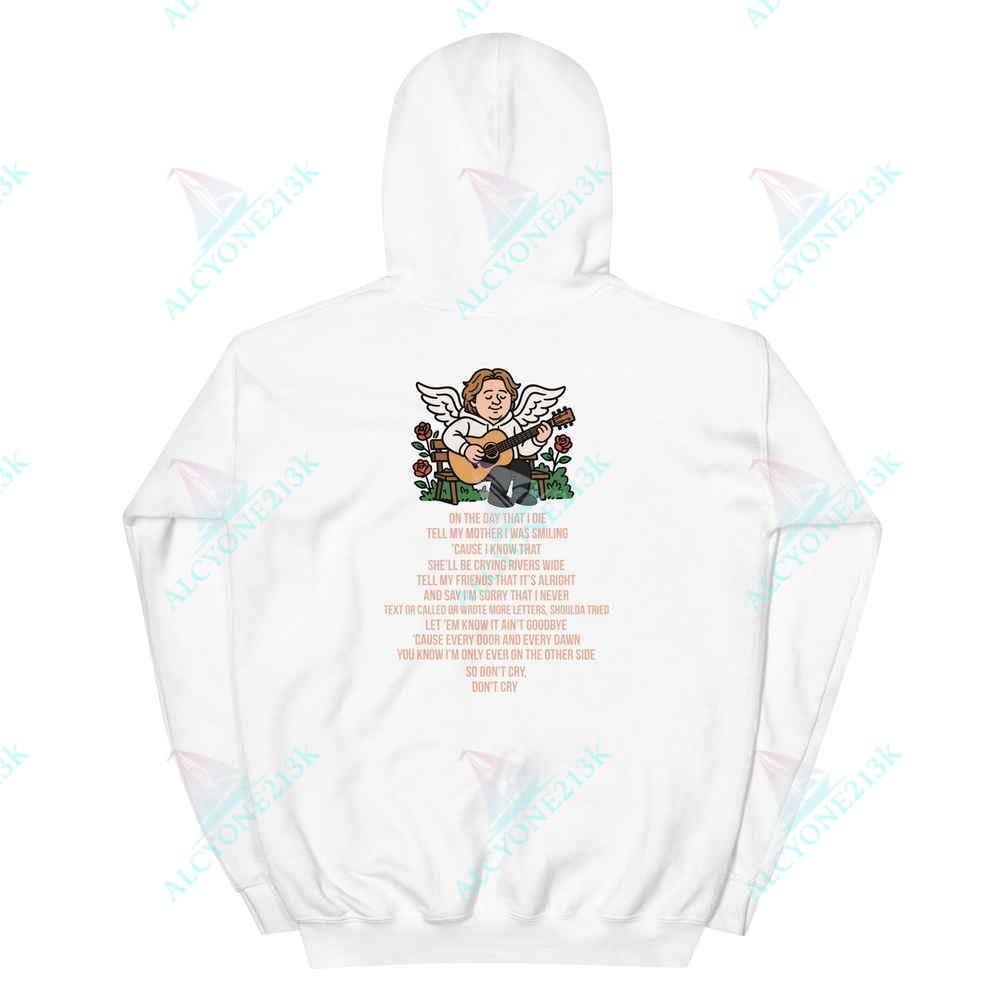 Alcyone213k Lewis Capaldi "On The Day That I Die" Lyrics Hoodie - Unisex Cotton Blend