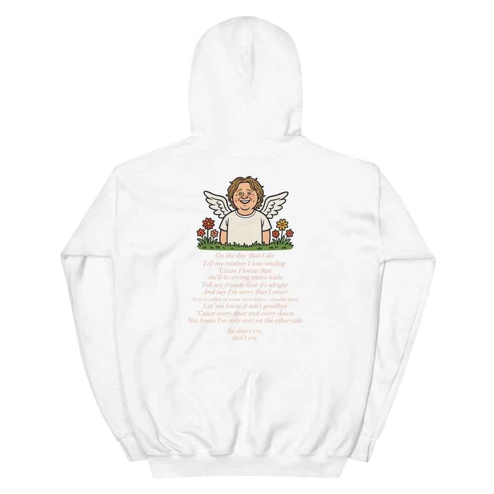 Lewis Capaldi "On The Day That I Die" Lyrics Hoodie - Unisex Black Cotton Blend - Alcyone213k