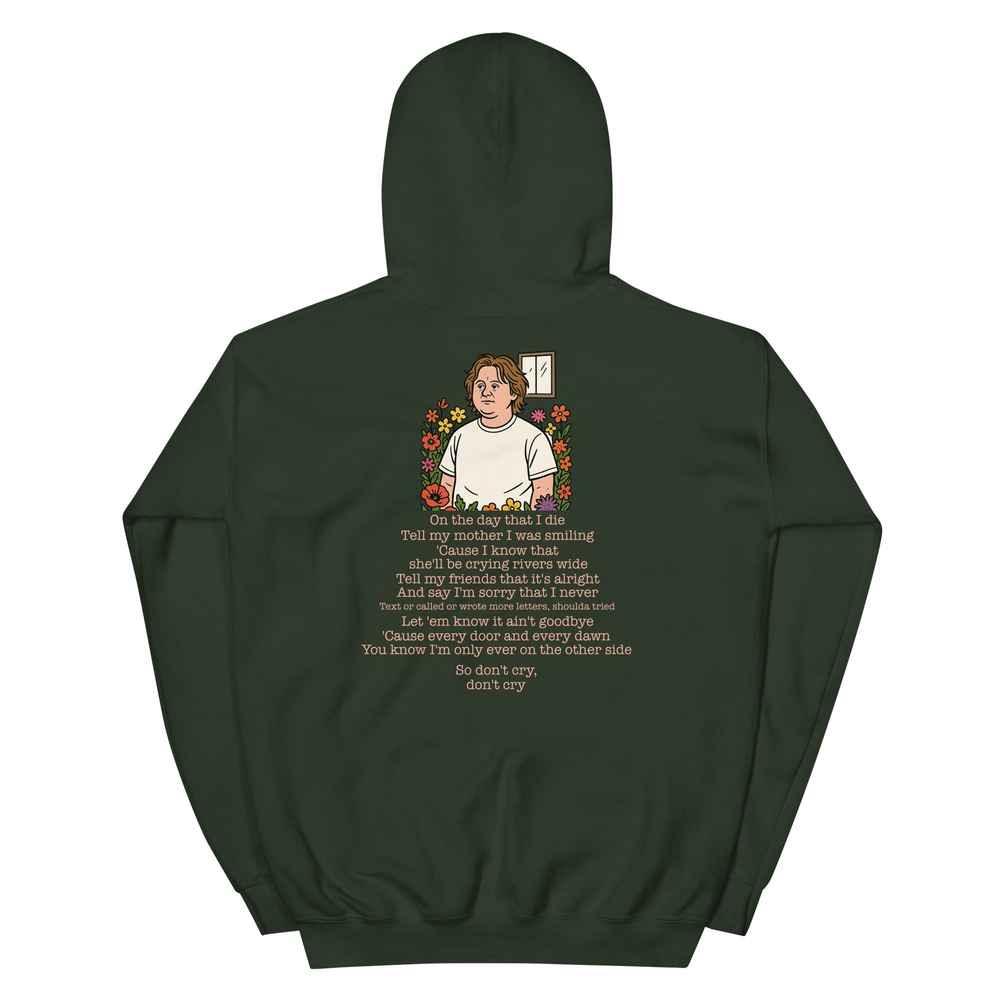 Lewis Capaldi Unisex Hoodie - "On The Day That I Die" Lyric Graphic - Alcyone213k