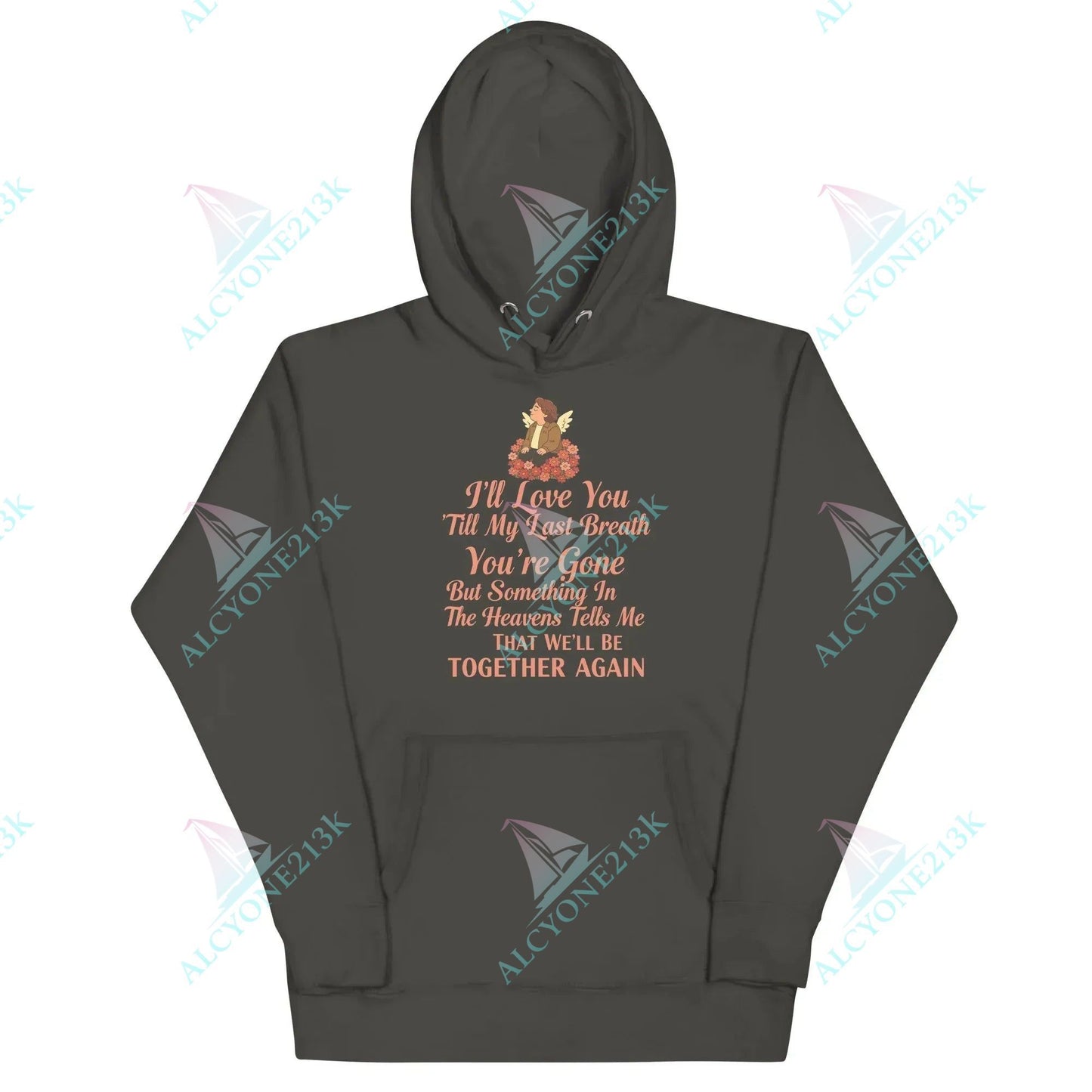 Alcyone213k Lewis Capaldi Unisex Hoodie | Cotton-Polyester Blend "Something In The Heavens" Lyrics Vintage Black