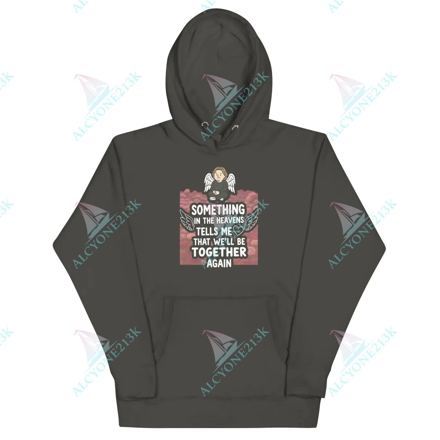 Alcyone213k Lewis Capaldi "Something In The Heavens" Lyric Hoodie - Unisex Cotton Blend Vintage Black