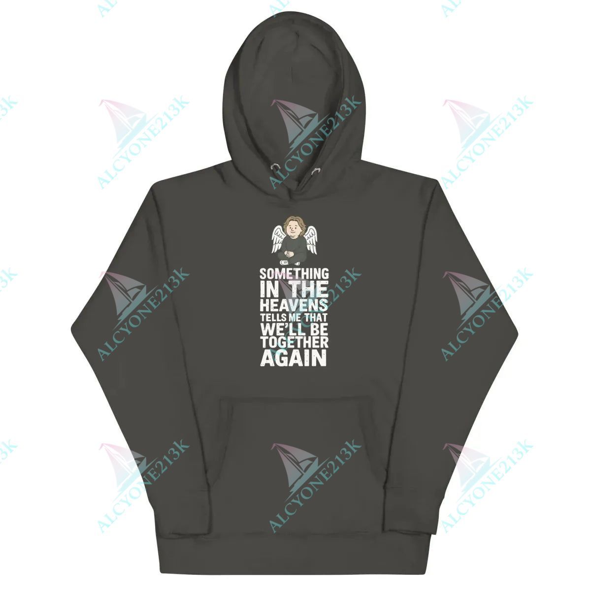 Alcyone213k Lewis Capaldi Unisex Hoodie | "Something In The Heavens" Lyric Cotton Blend Vintage Black