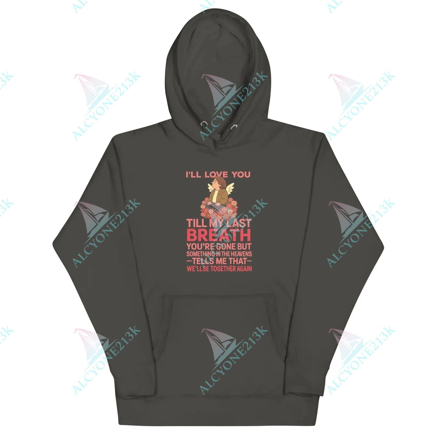 Alcyone213k Lewis Capaldi Hoodie | "Something In The Heavens" Lyrics Unisex Cotton-Poly Blend Vintage Black