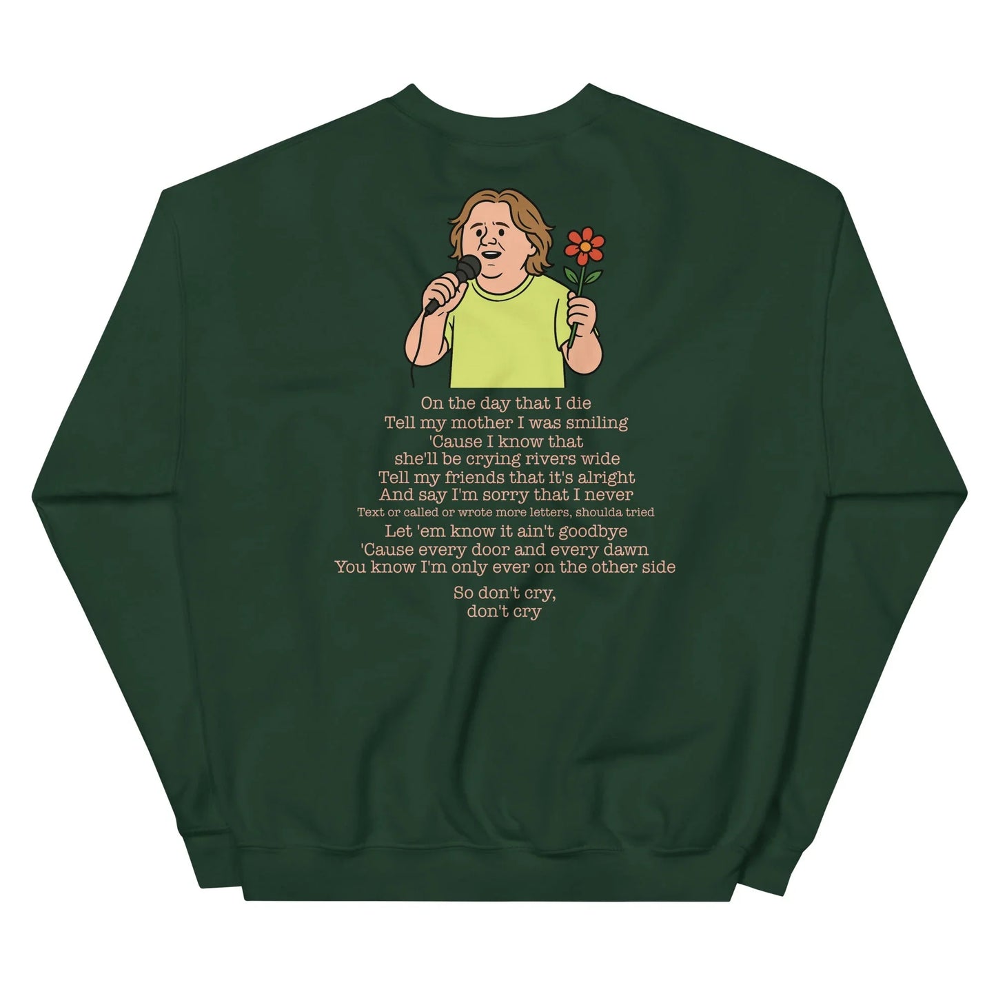 Lewis Capaldi Unisex Sweatshirt - On The Day I Die - Lyrics - Alcyone213k
