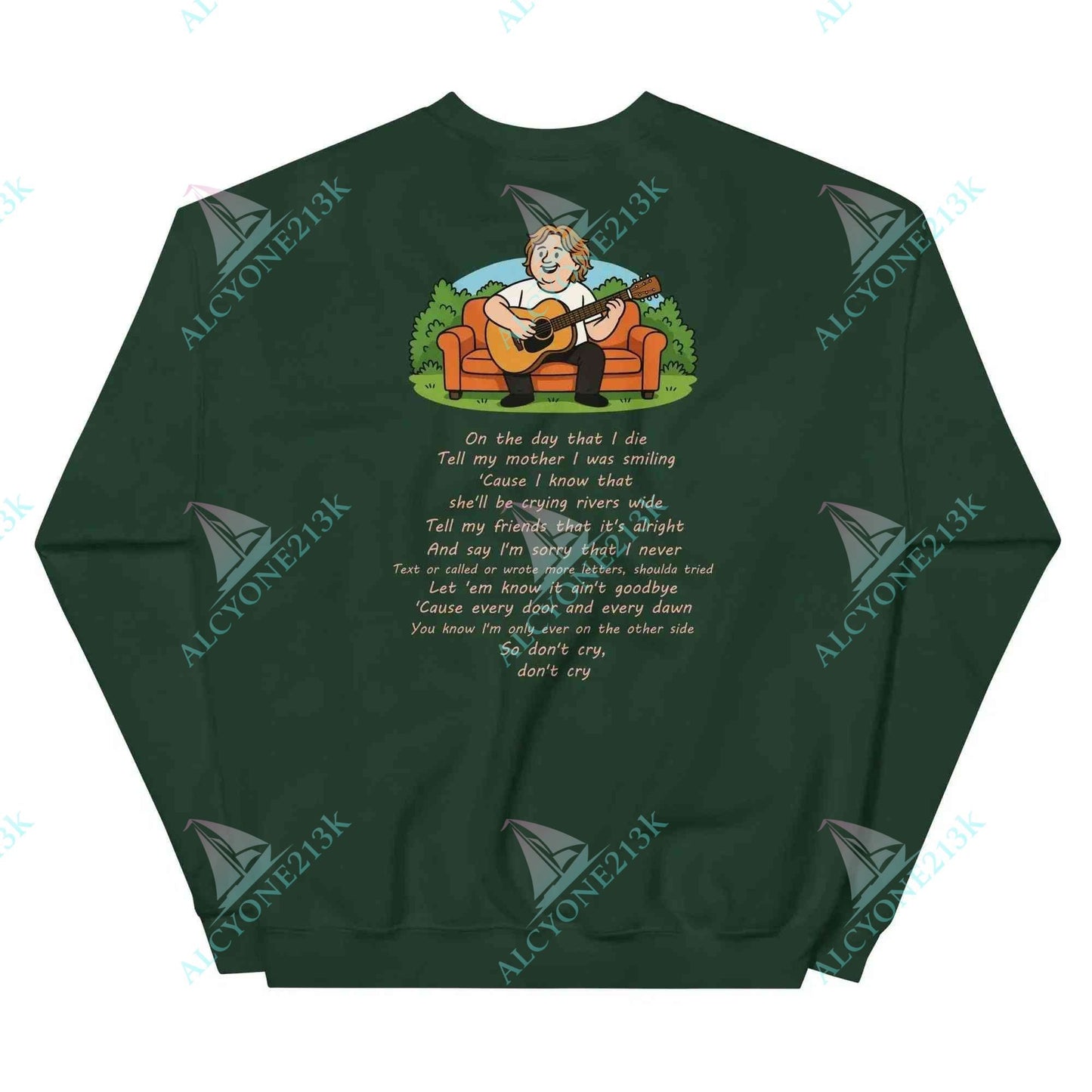 Alcyone213k Lewis Capaldi Lyrics Sweatshirt - On The Day That I Die - Classic Fit, Soft & Warm