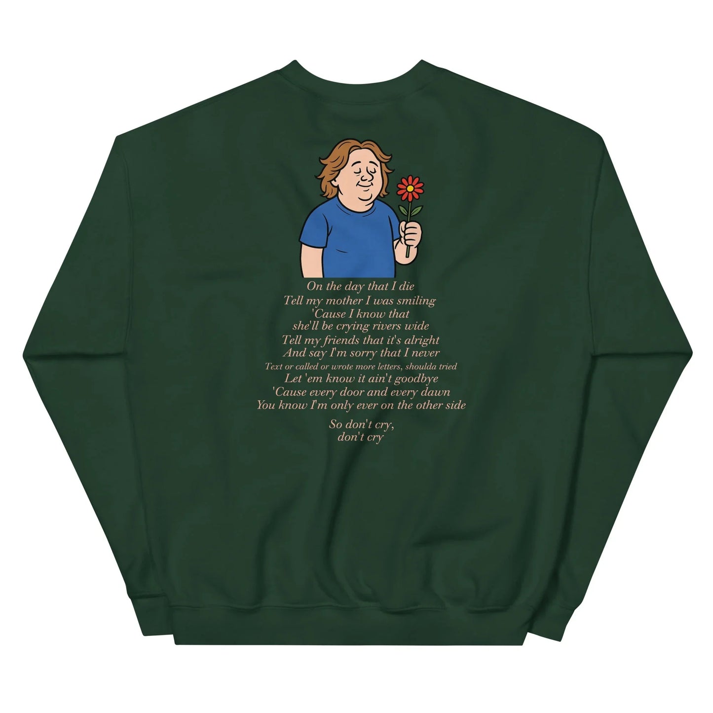 Lewis Capaldi Sweatshirt - Unisex Classic Fit With On The Day I Die Lyrics, Soft & Cozy - Alcyone213k
