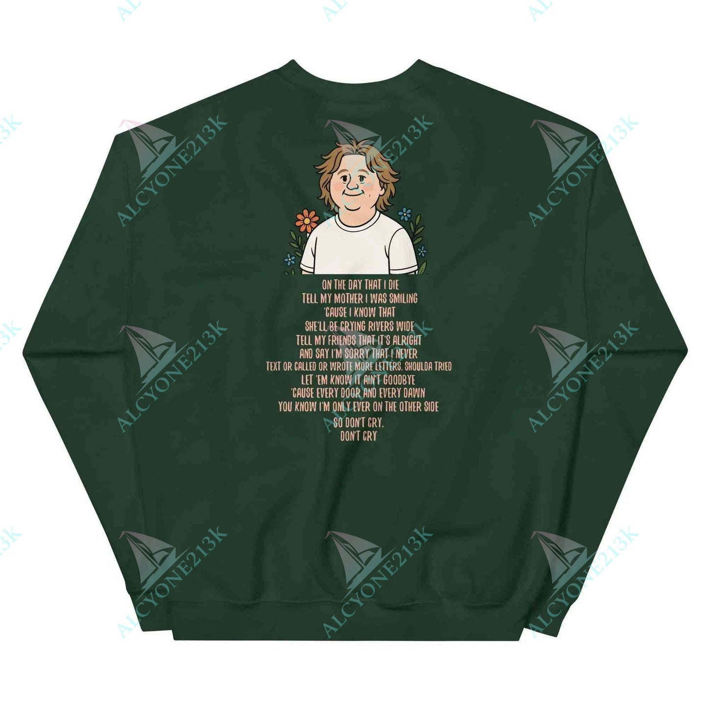 Alcyone213k Lewis Capaldi Sweatshirt - On The Day That I Die Lyrics - Soft, Classic Fit, Cozy & Stylish