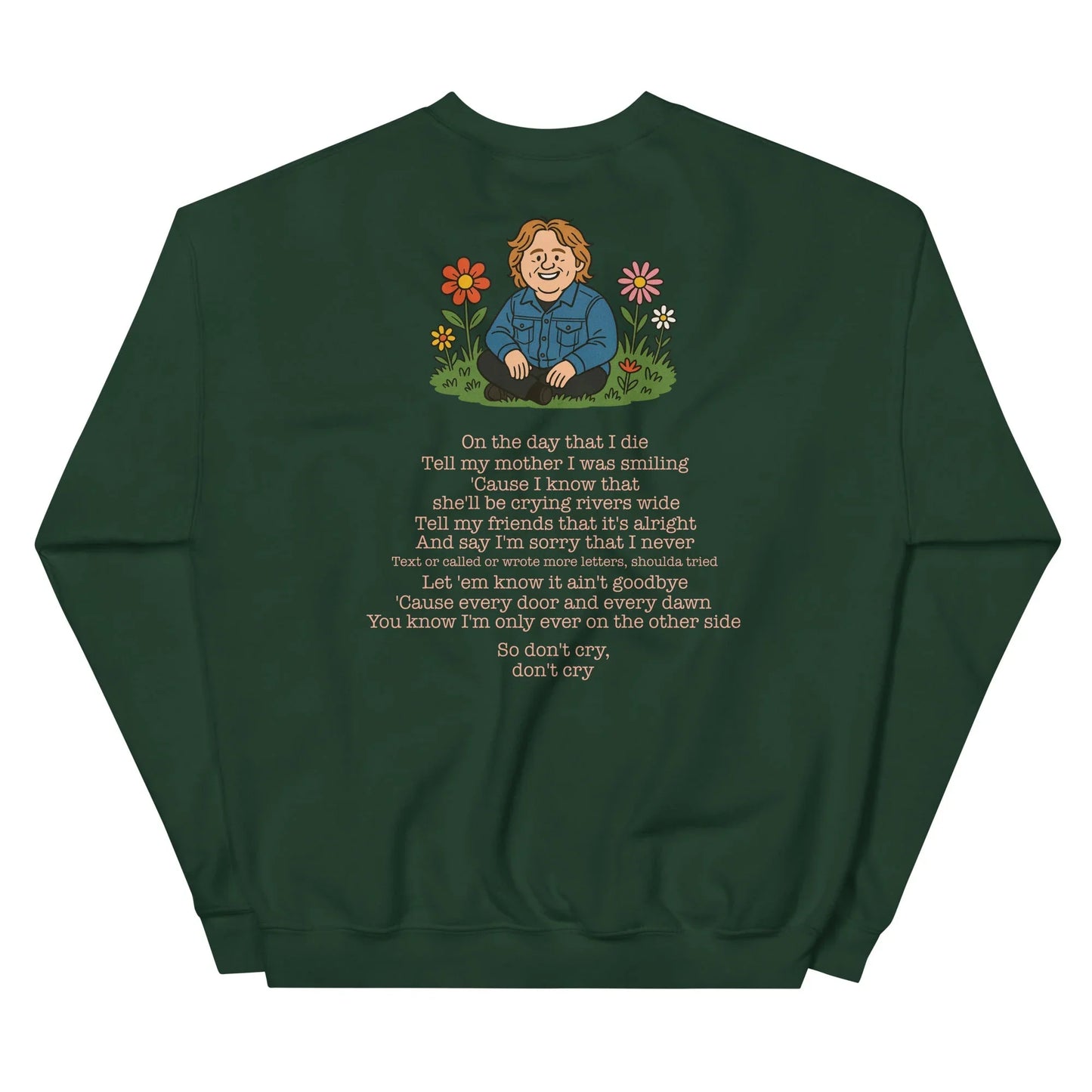 Lewis Capaldi Unisex Sweatshirt - On The Day I Die Sweatshirt with Lyrics, Classic Fit, Soft Feel - Alcyone213k