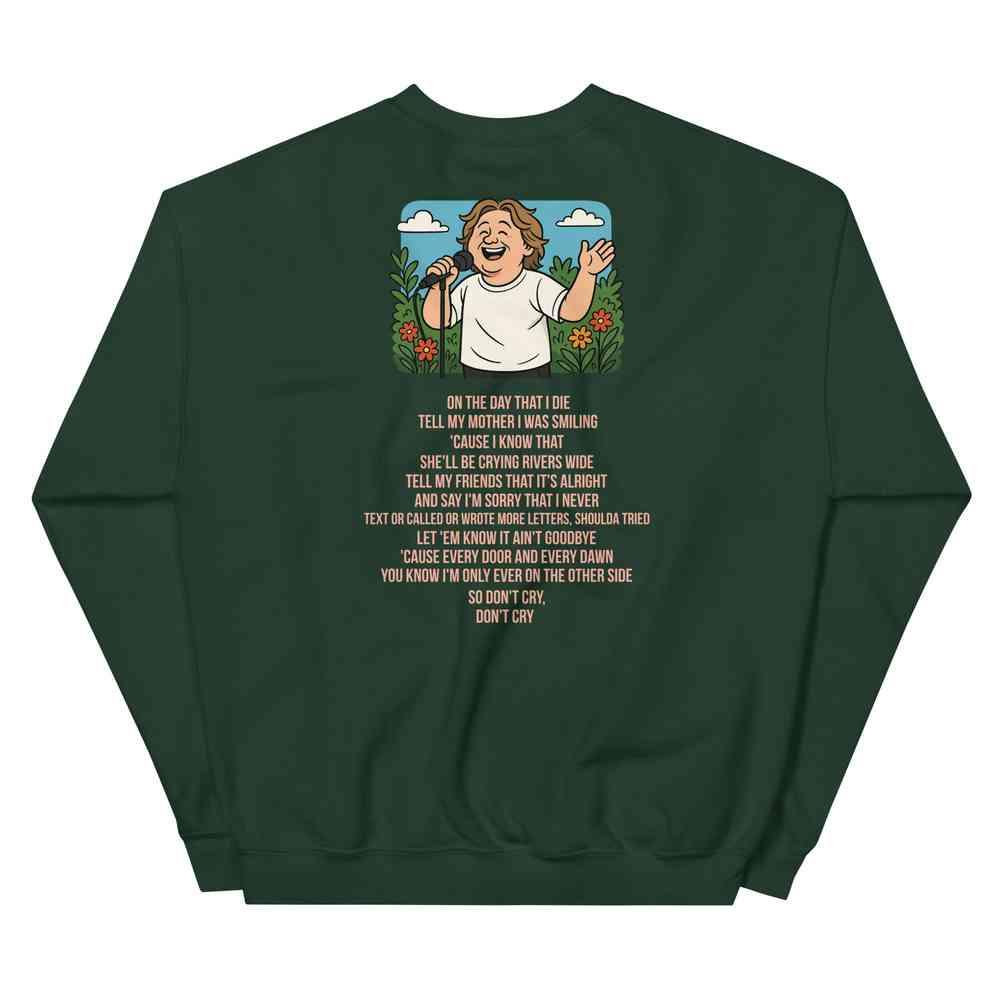 Lewis Capaldi Unisex Sweatshirt - On The Day I Die - Lyrics - Alcyone213k