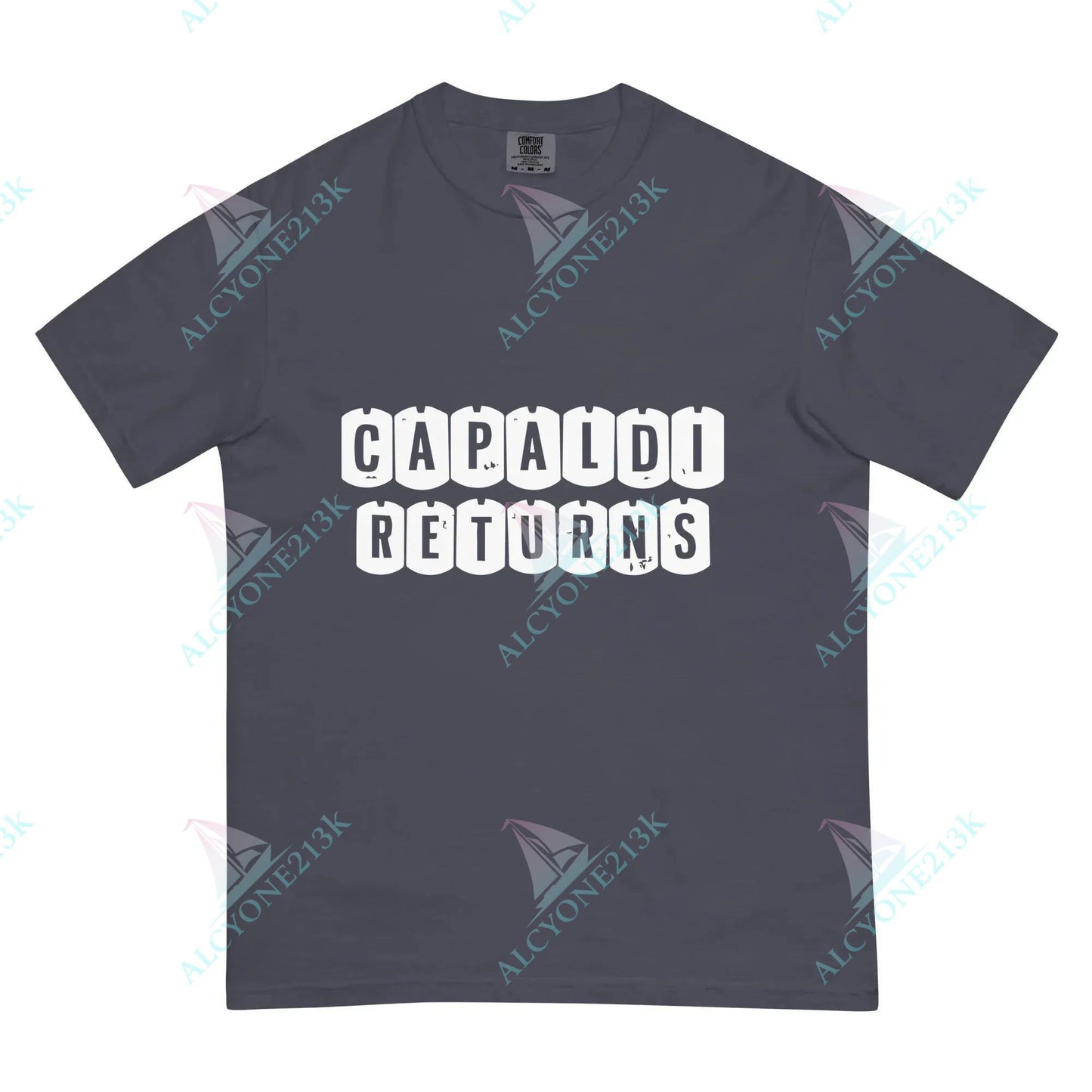 T-shirt Alcyone213k Lewis Capaldi Unisex T-Shirt | Capaldi Returns Fan Apparel Navy