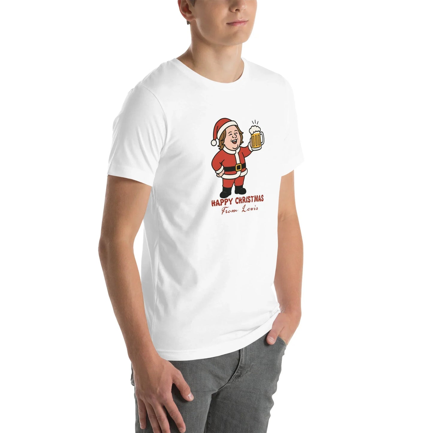 Lewis Capaldi Unisex Cotton T-Shirt | Graphic Christmas Tee - Alcyone213k