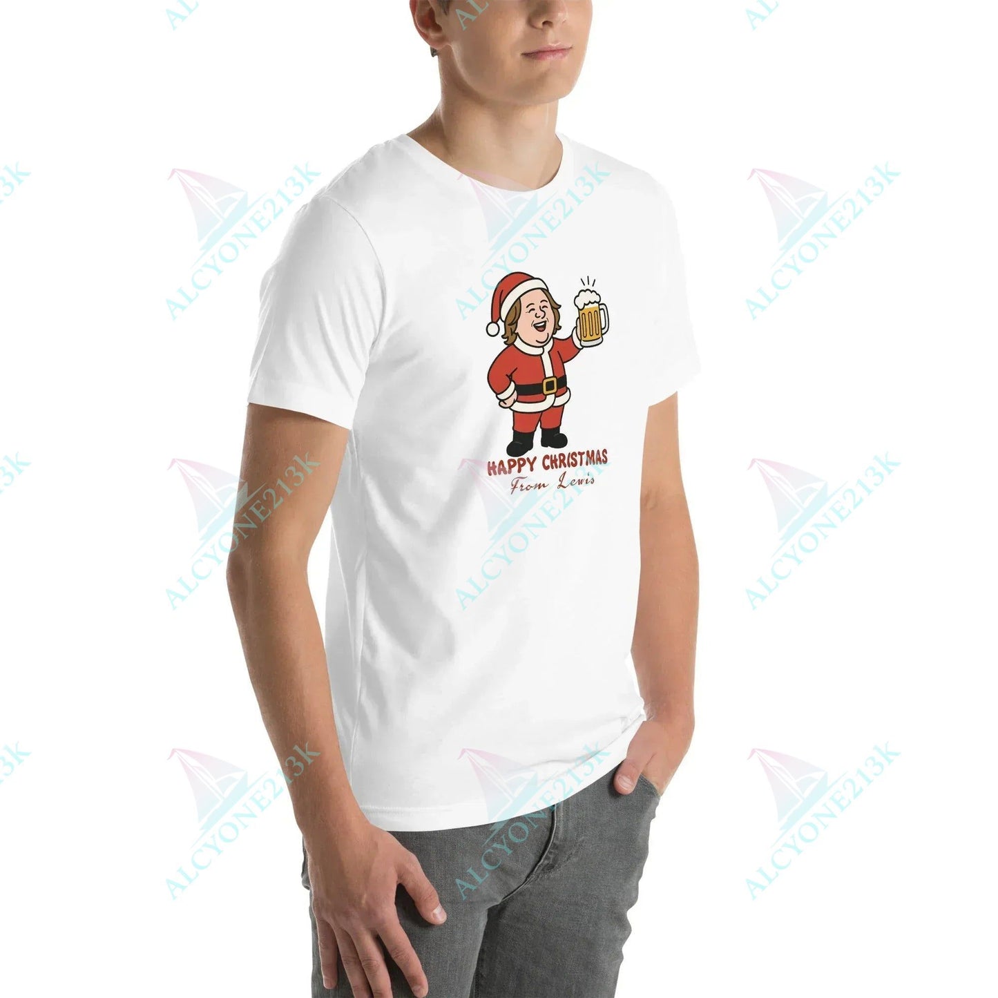 T-shirt Alcyone213k Lewis Capaldi Christmas T-Shirt | Unisex Cotton Graphic Tee