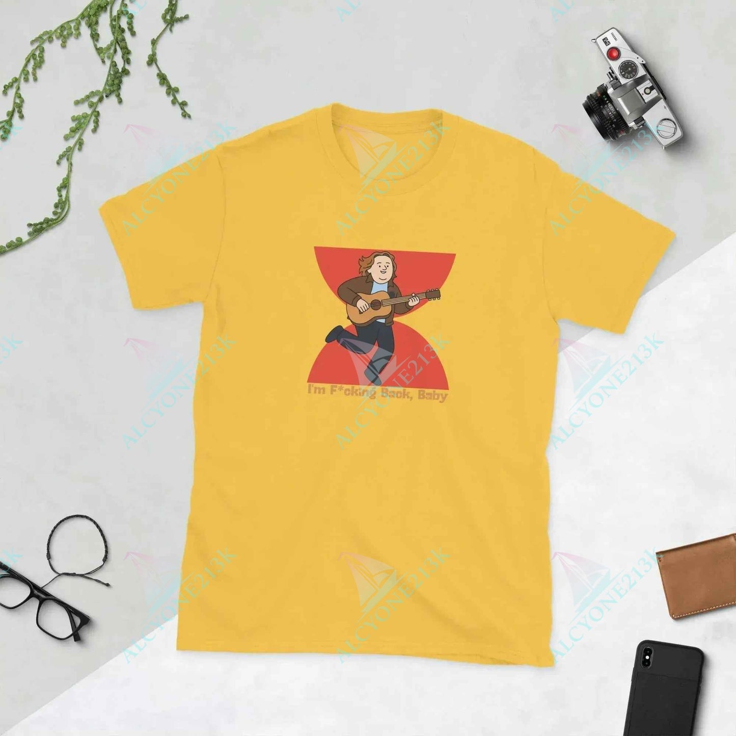 T-shirt Alcyone213k Lewis Capaldi "I'm Back" Unisex Cotton T-Shirt | Music Fan Apparel Daisy