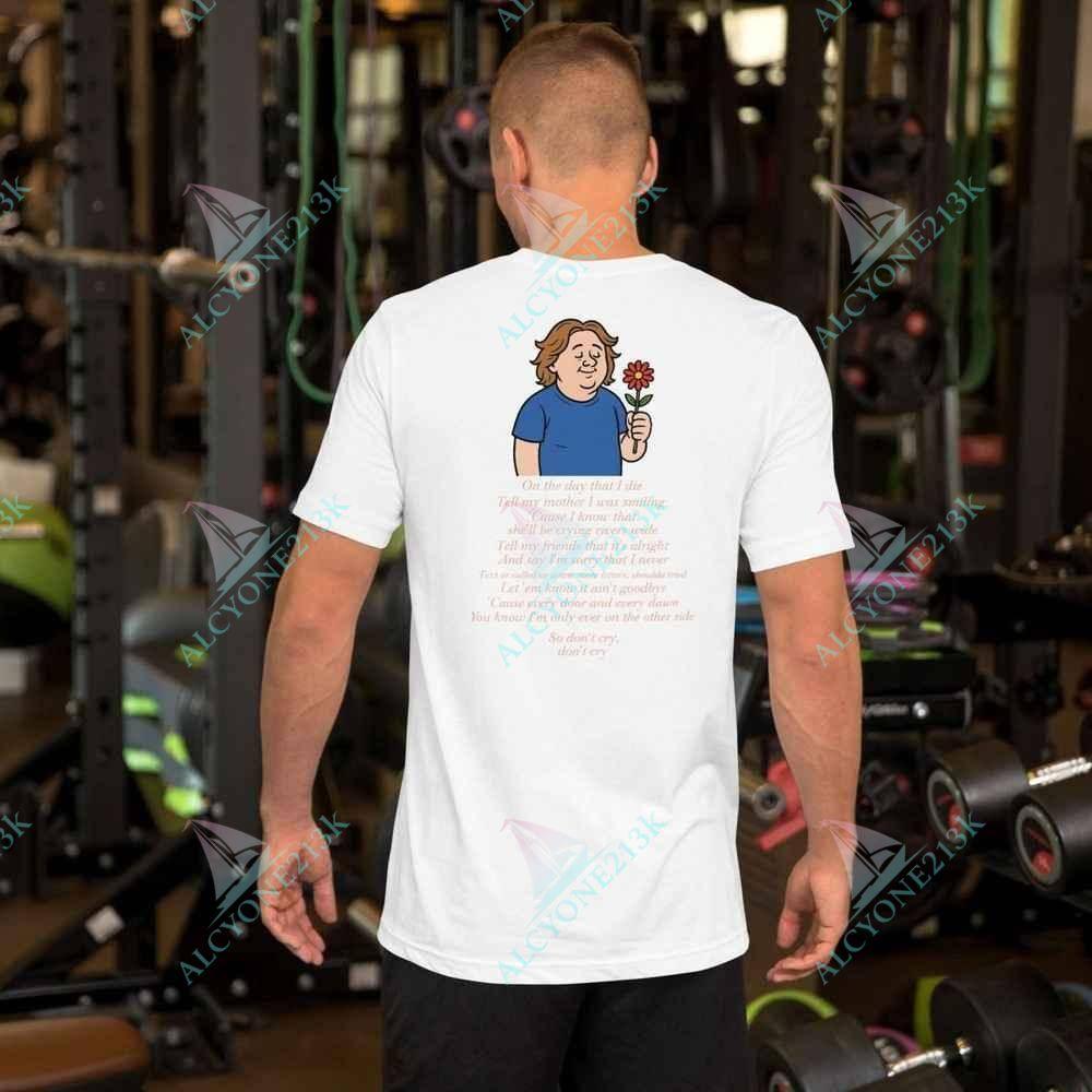 T-shirt Alcyone213k Lewis Capaldi "On The Day That I Die" Lyrics T-Shirt - Unisex Organic Cotton