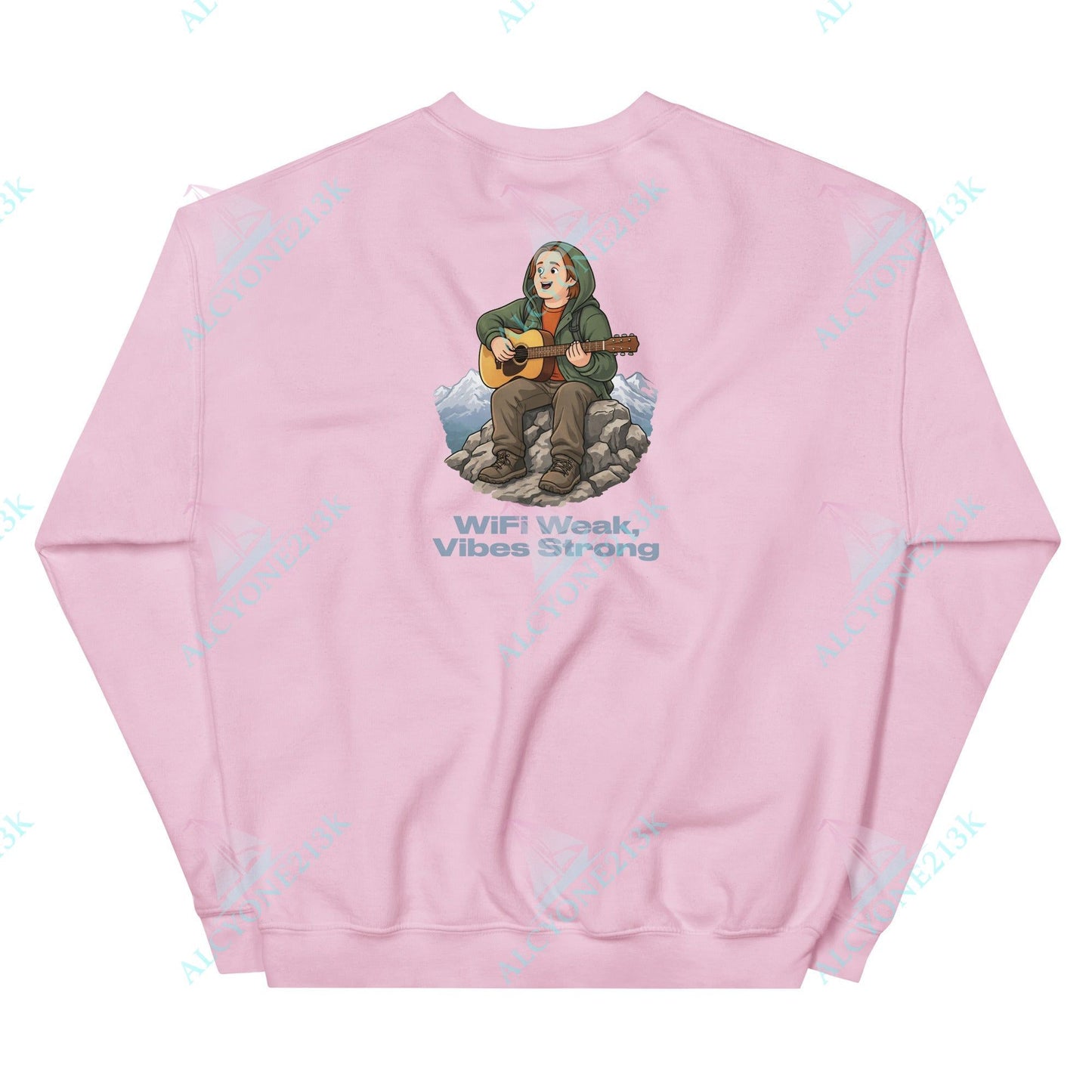 Alcyone213k Lewis Capaldi Sweatshirt - WiFi Strong Vibes Strong with Funny Quotes