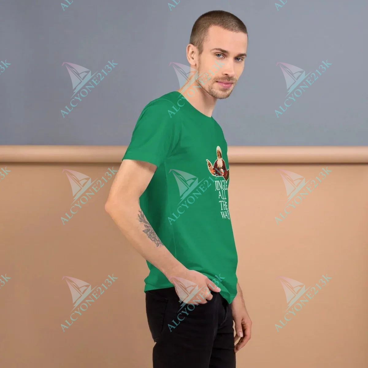 T-shirt Alcyone213k Lewis Capaldi Christmas T-Shirt | Unisex Jingle All The Way Tee