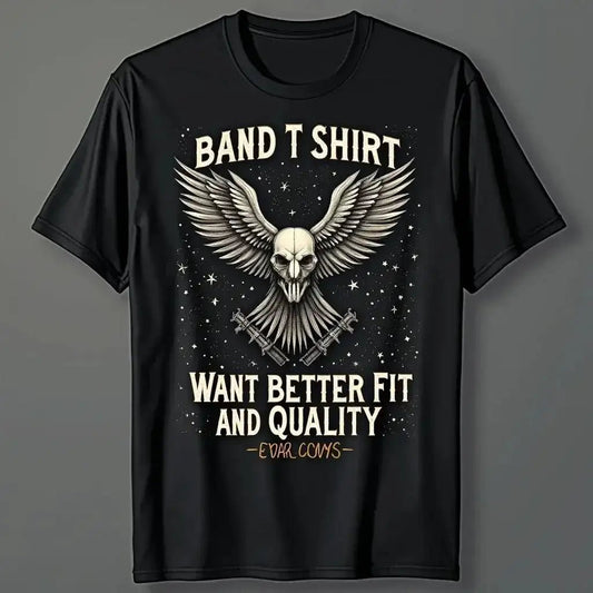 Band T Shirts Quality Fit: The Ultimate Choice for Dedicated Fans featuring a striking graphic design.