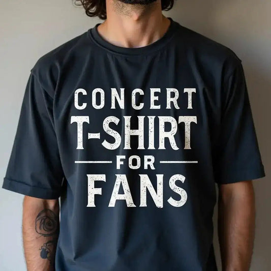 Concert T Shirts Care Essentials: Style, Fit, and Maintenance Tips for Fans - Black fan t-shirt design.