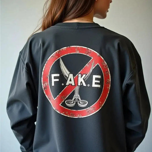 Is Your Official Artist Merchandise Authenticity in Question? - sweatshirt with anti-fake graphic design