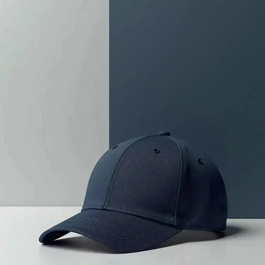 Navy Baseball Cap Essentials for Everyday Looks and Fit displayed on a minimalistic background.