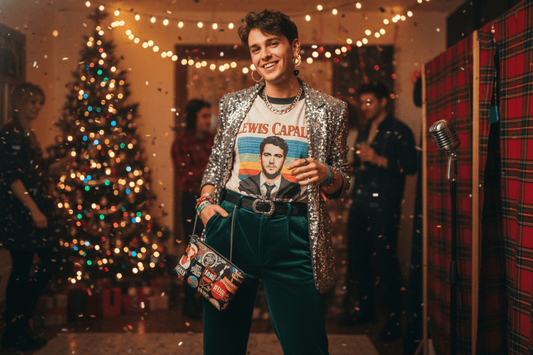 Rock the Halls: How to Style Your Music Fan Holiday Apparel for Festive Parties with Lewis Capaldi merchandise.