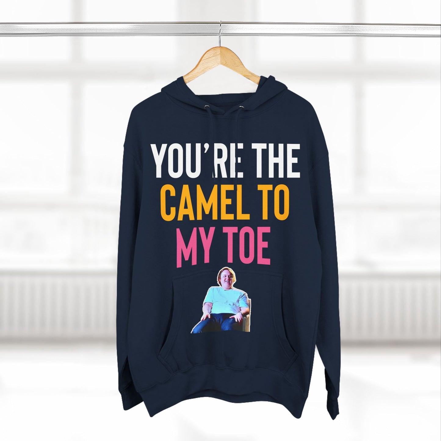 Lewis Capaldi Three-Panel Fleece Hoodie - You're the camel to my toe