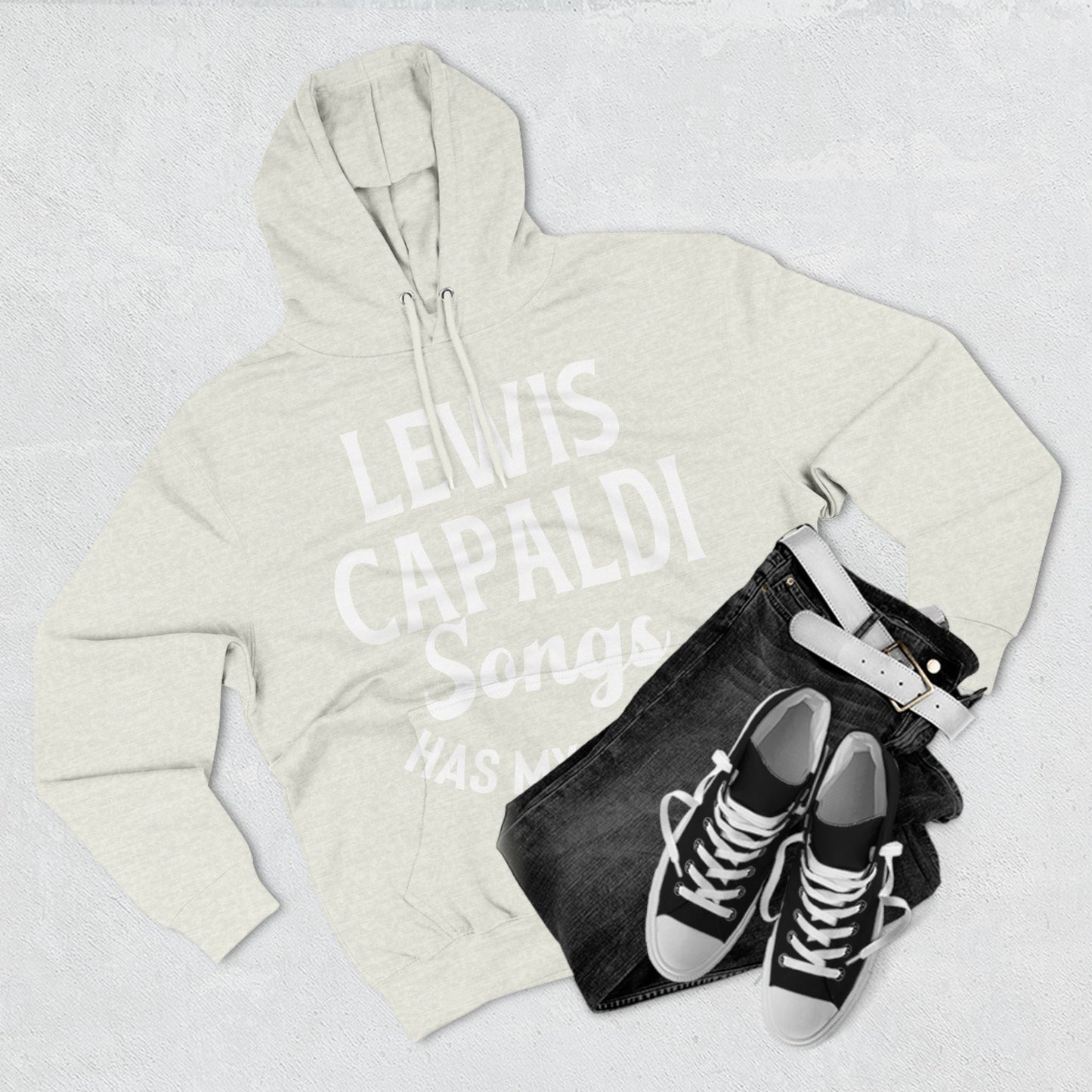 Lewis Capaldi Three-Panel Fleece Hoodie - Lewis Capaldi songs has my heart