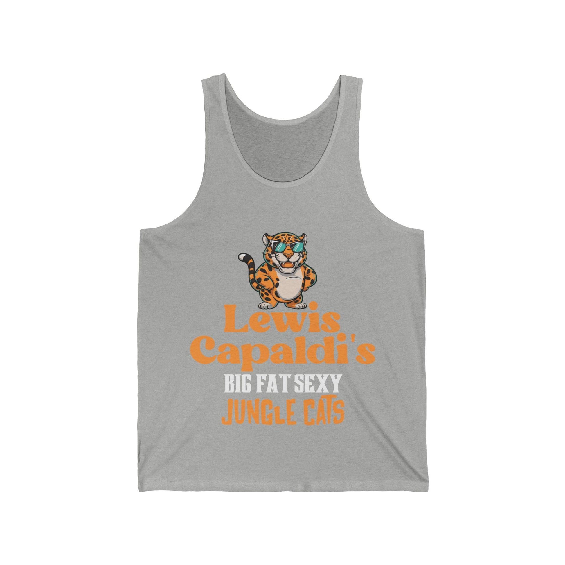 Lewis Capaldi Unisex Jersey Tank Top - Big Fat Sexy Jungle Cats - S / Athletic Heather - Tank Top